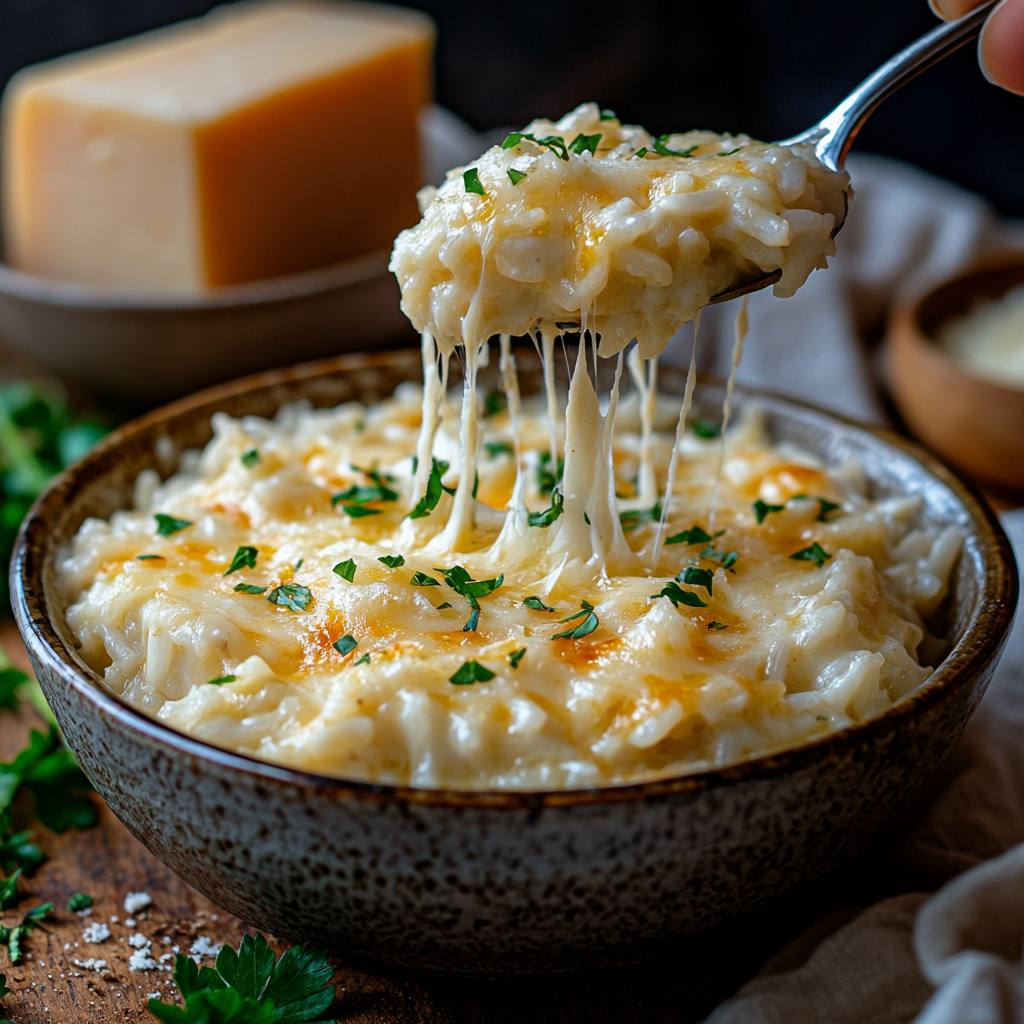 cheesy rice recipe