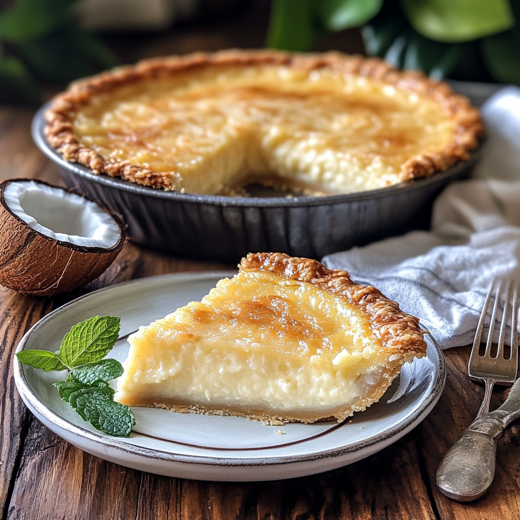 coconut custard pie recipe