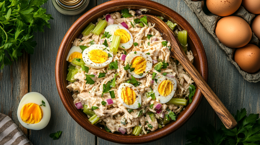 Chicken salad recipe with eggs