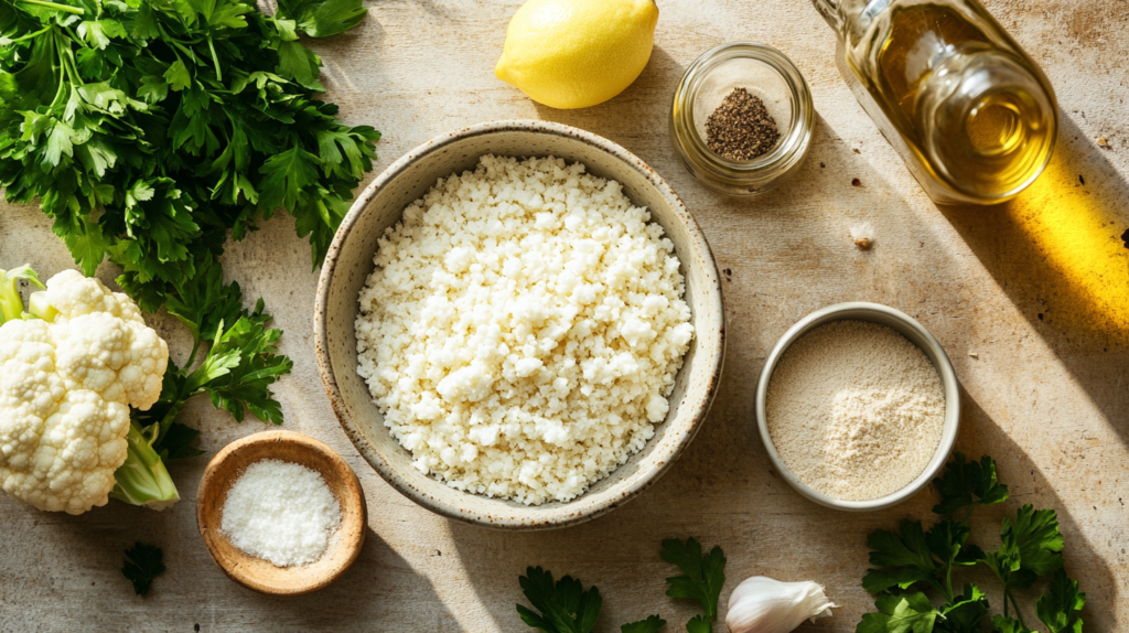 Low Carb Keto Falafel ingredients