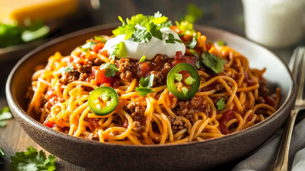 taco spaghetti recipes