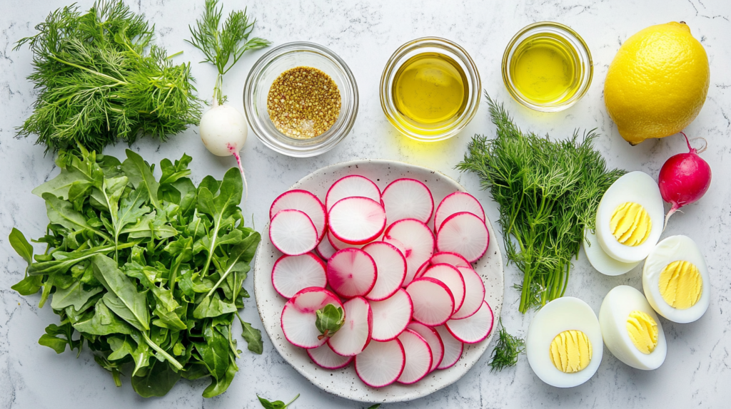 Easter Salad with Radishes and Jammy Eggs recipe